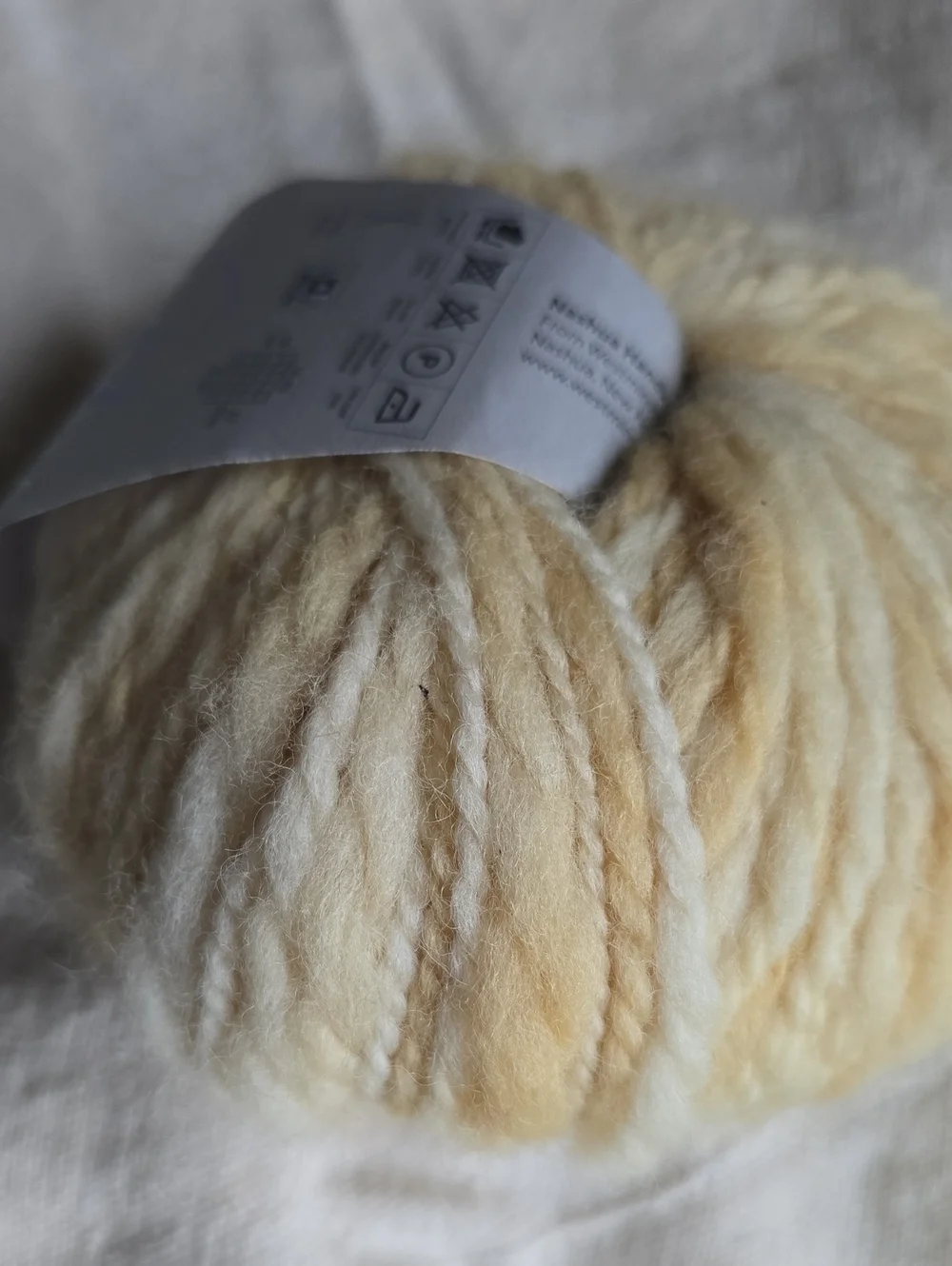 Nashua Handknits Ecologie 100% Wool Skien Yarn Creme Neutral 87 Y 80 Meters 8 US